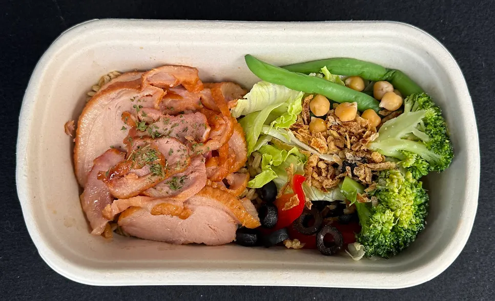 Packaging container for the Smoked Duck Oat Protein Box