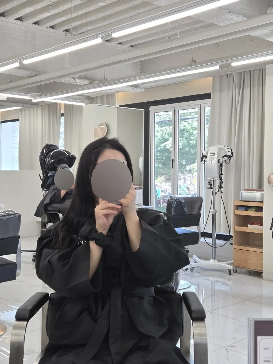 시술 전 푸석한 모발 상태