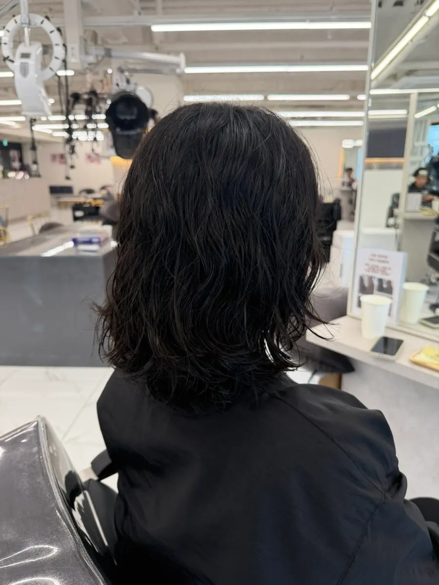 Finished bob jelly perm curls