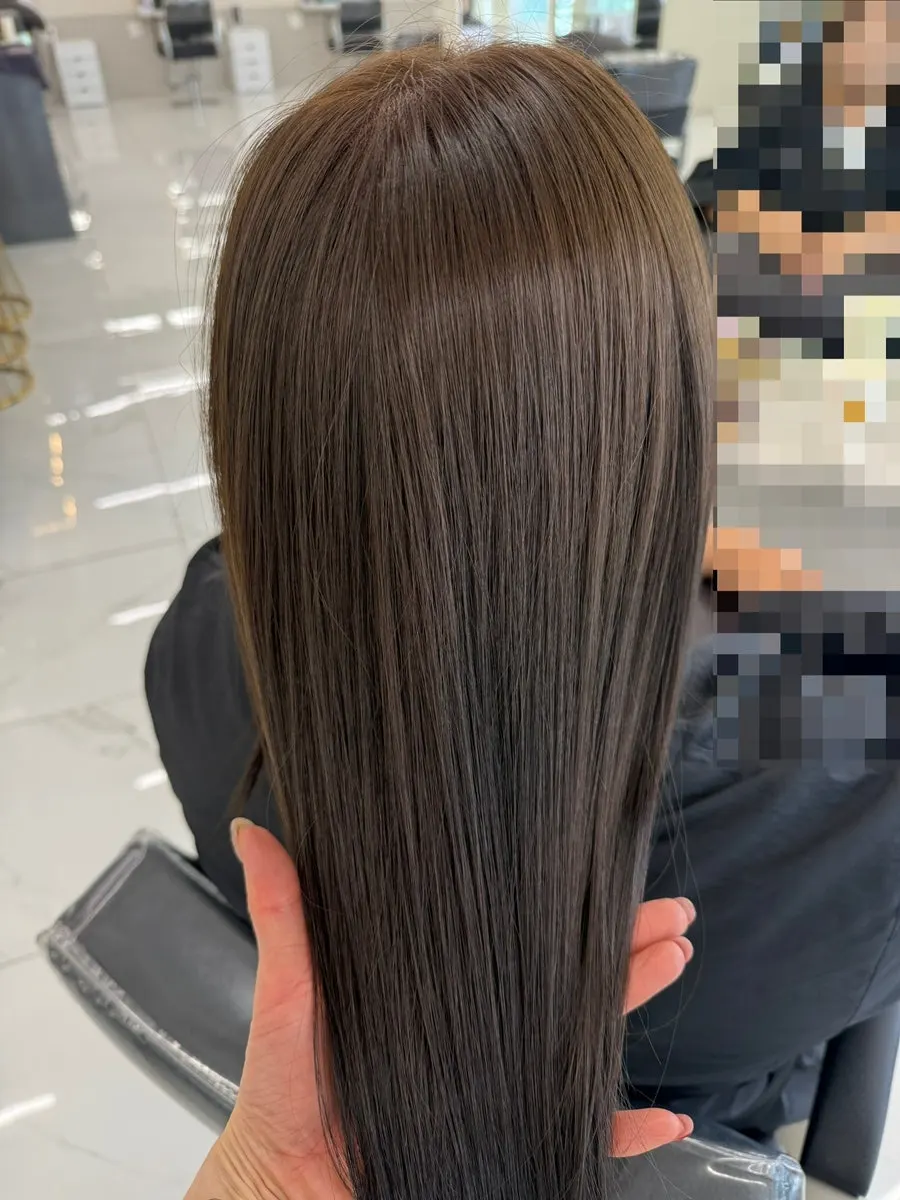 Shampoo and finishing steps of the treatment