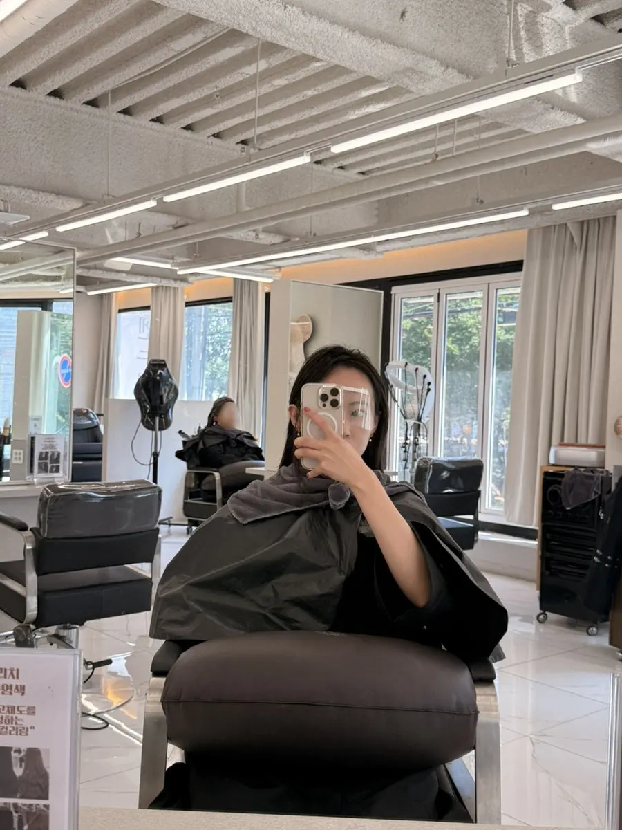 Price list posted at the salon