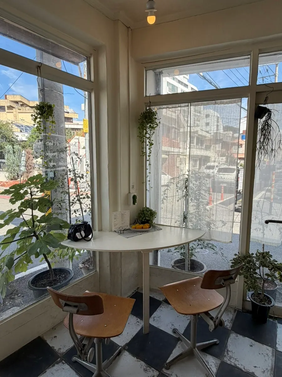 European-inspired interior in the compact café space