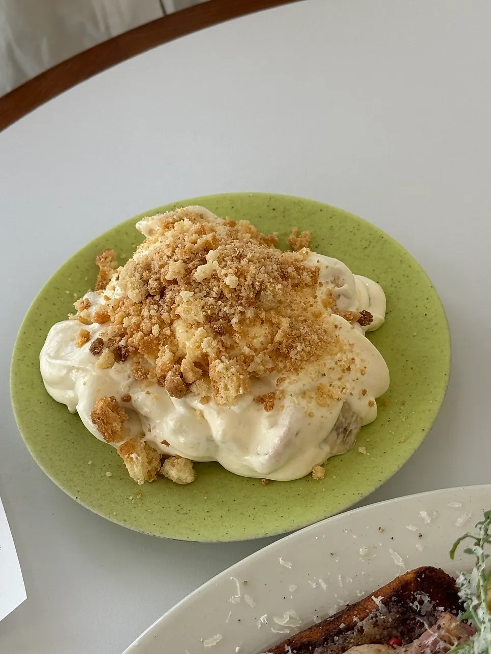 Banana pudding dessert in a cup