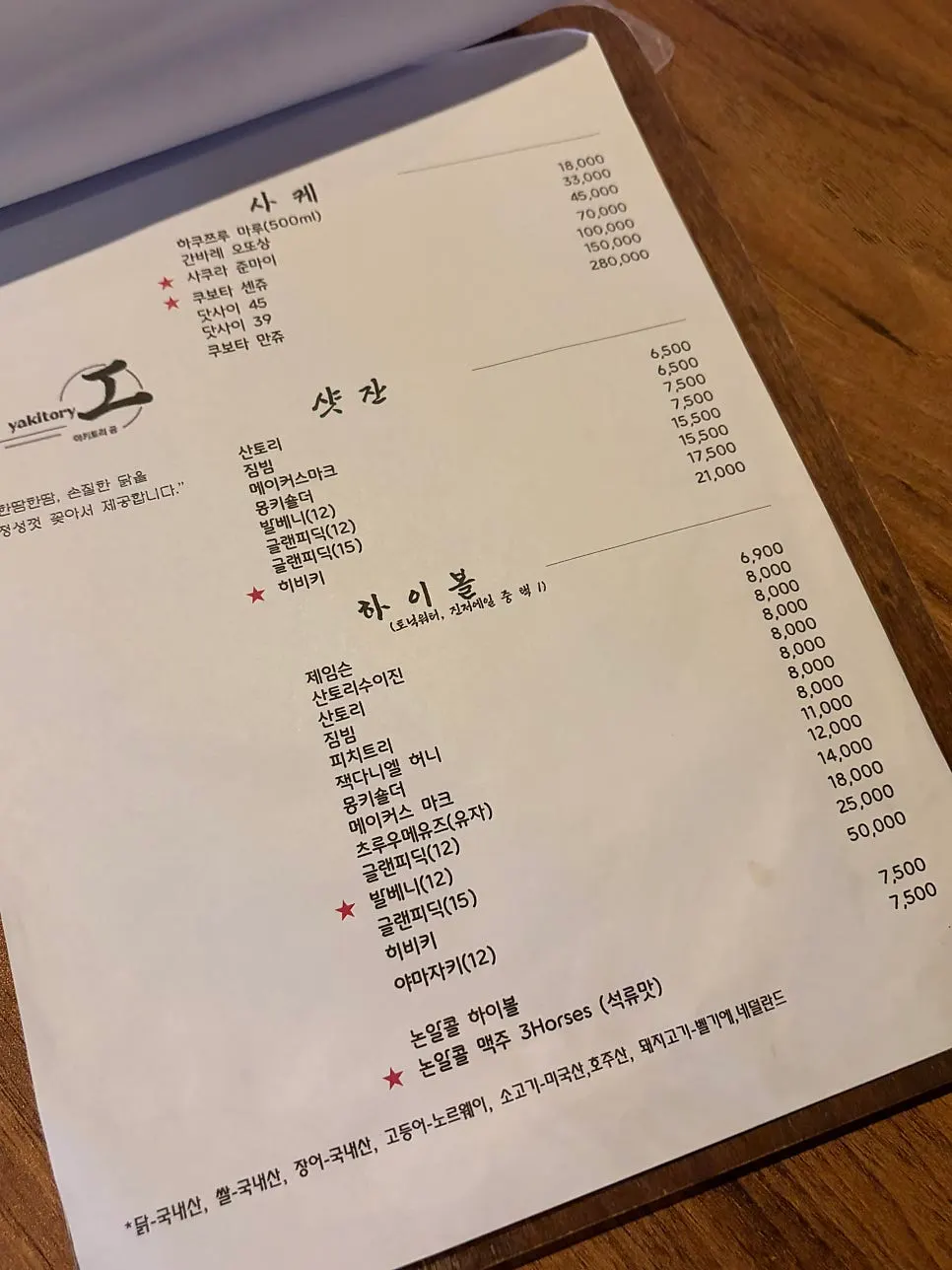 Interior and seating at Yakitori Gong