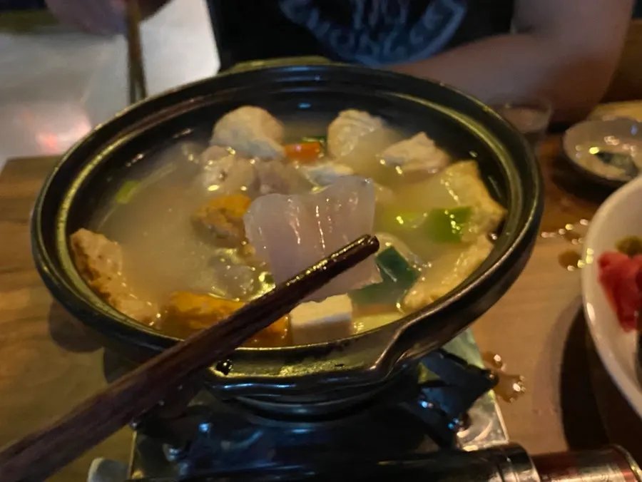 주문한 스지오뎅탕과 시노 시오야키
