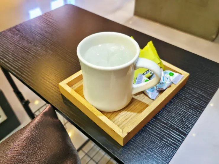 Water and snacks provided before treatment