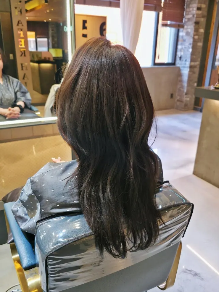 Before and after comparison of dye and cut