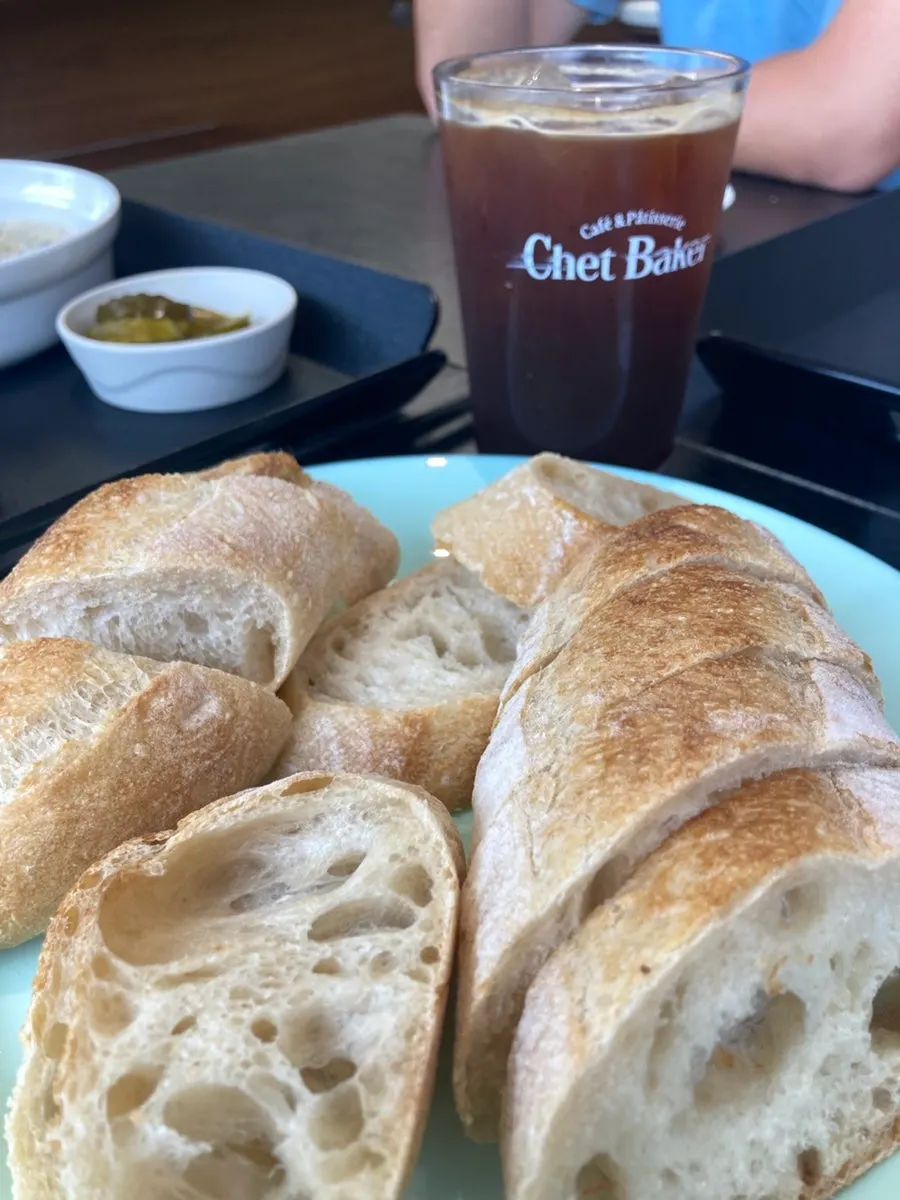 Cross-section of Chat Baker's crispy baguette