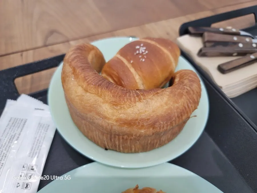 Thousand-layer croissant with visible layers