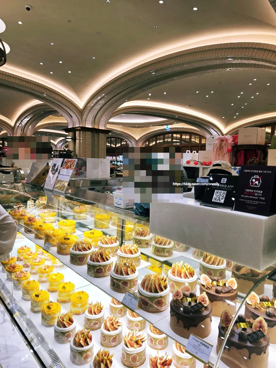 Interior of the crowded Chef Cho cake shop