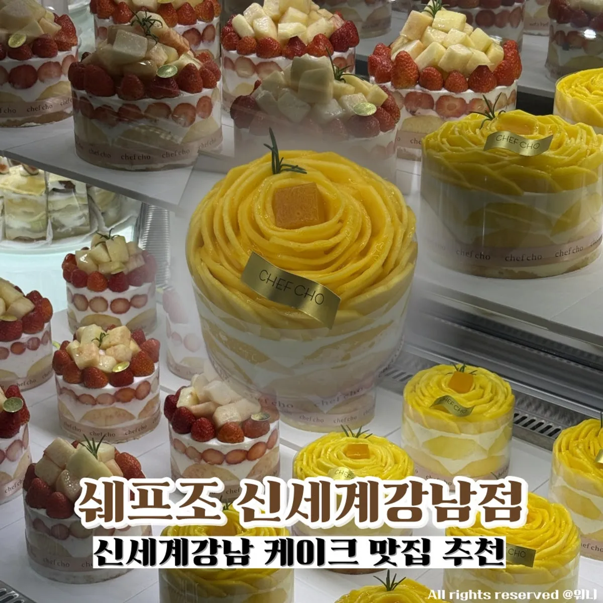 쉐프조 신세계백화점 강남점 리얼망고 로즈 미니 케이크