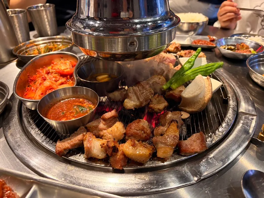 식사를 마친 삼목집 철산본점 테이블