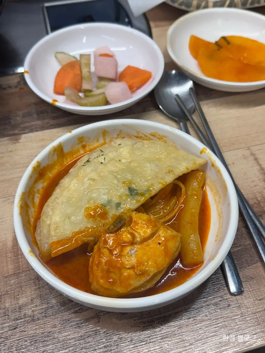 Udon noodles added to chicken stew