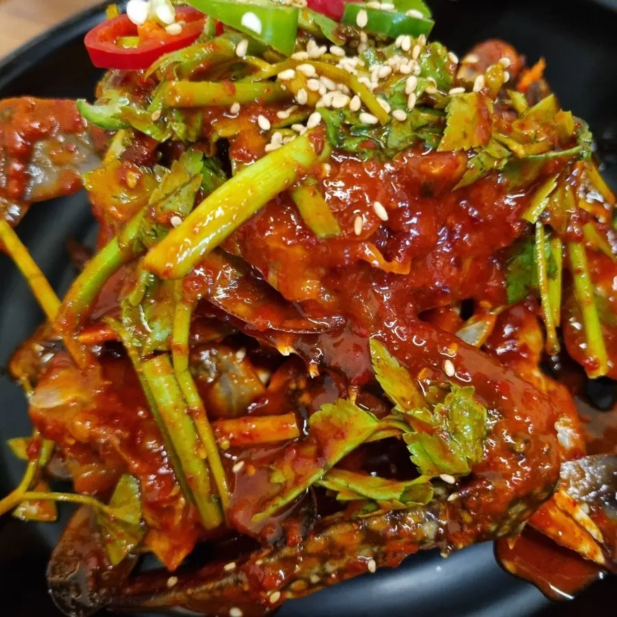 게딱지 내장과 밥