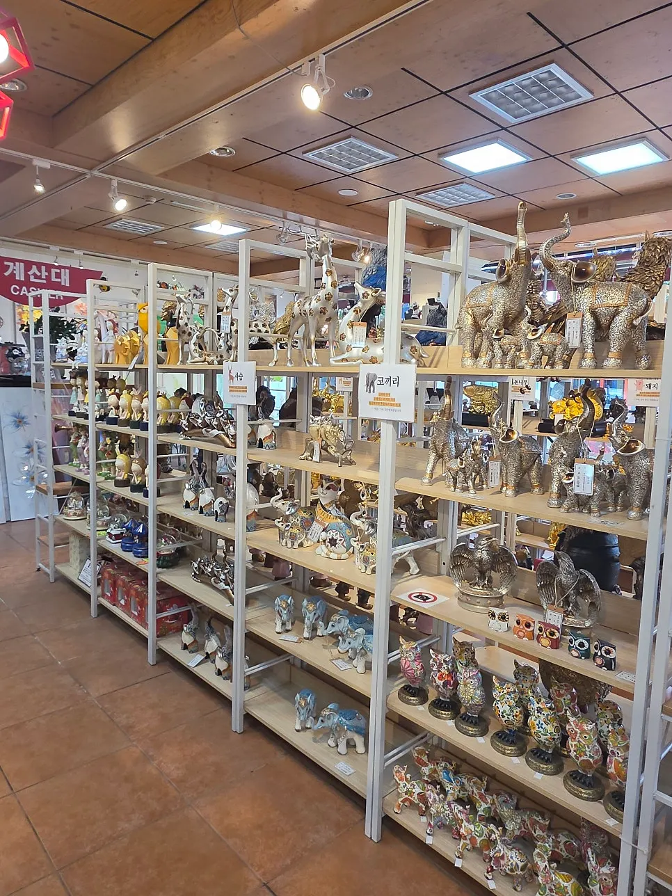 A display corner of curated products that change constantly