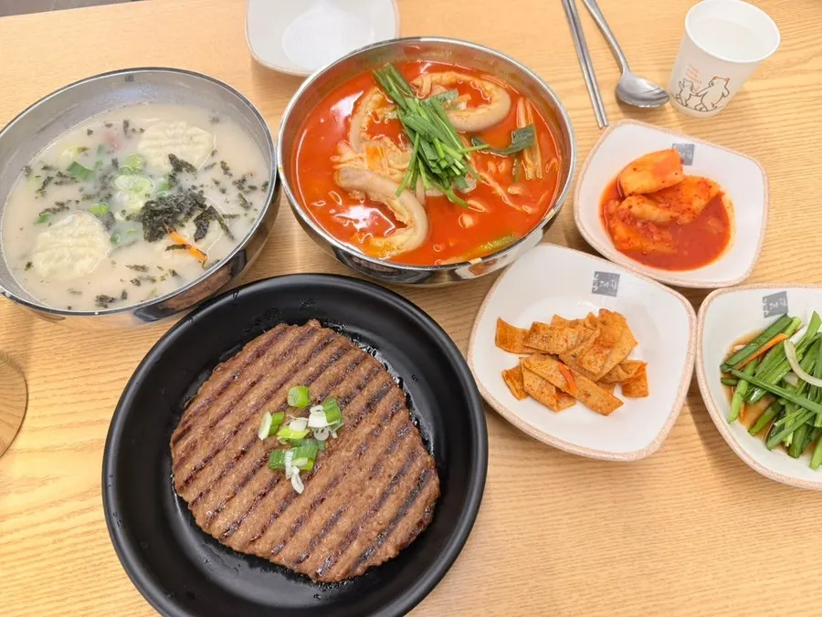 A generously filled dumpling from mandu-guk