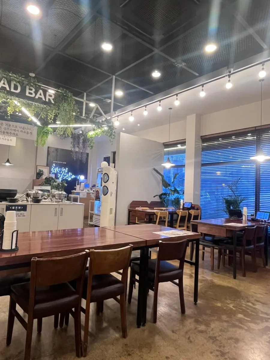 View of the restaurant interior, suitable for group dinners