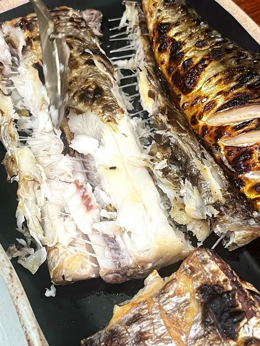 Golden, oven-grilled hairtail