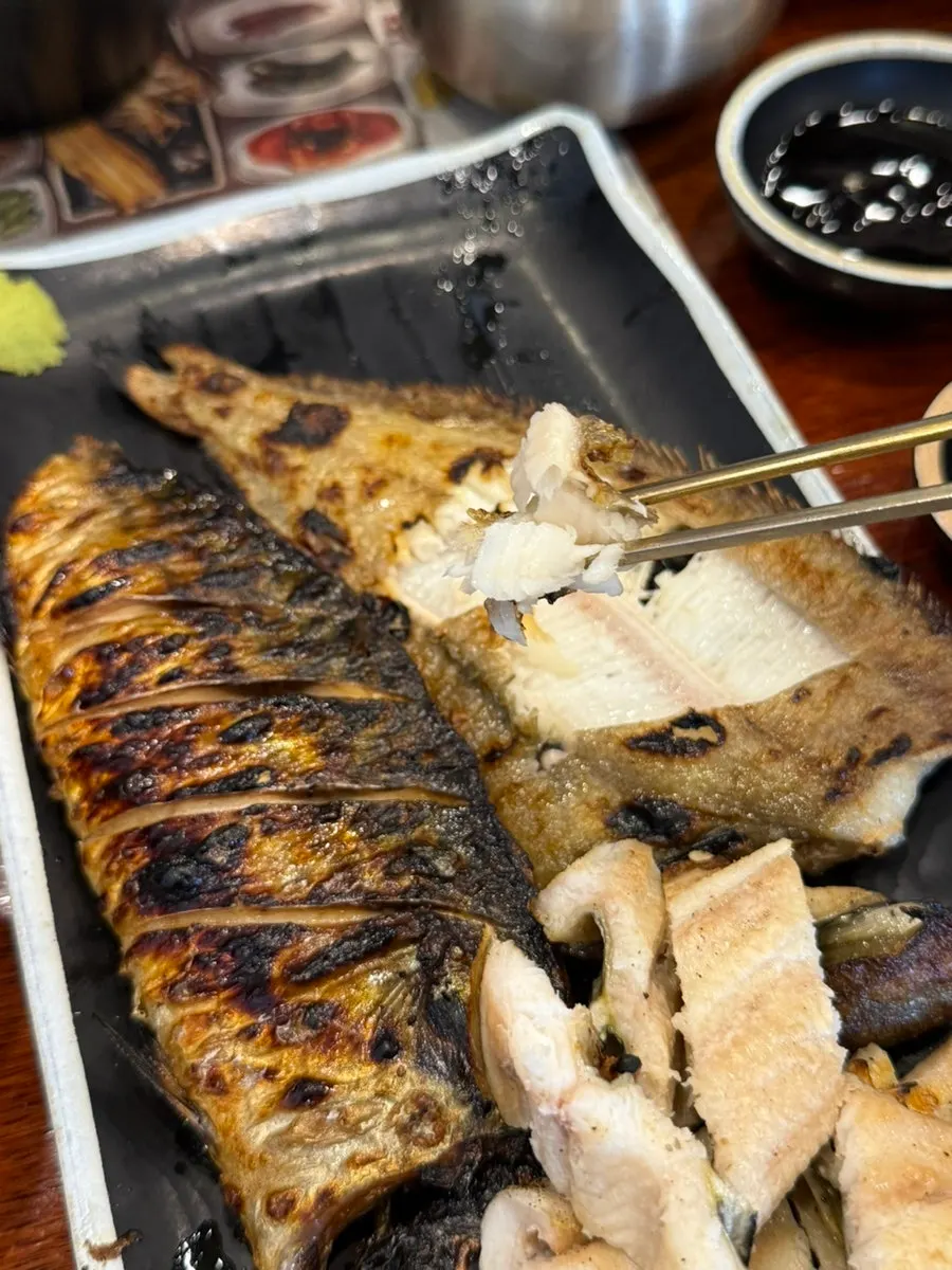 Wood-fired grilled flounder