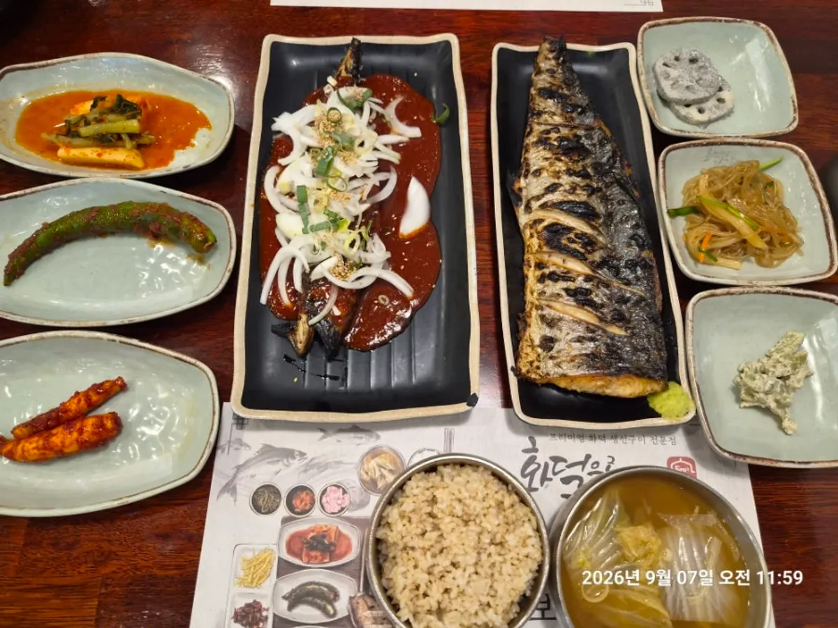 삼치구이정식과 매운고등어구이정식 한상