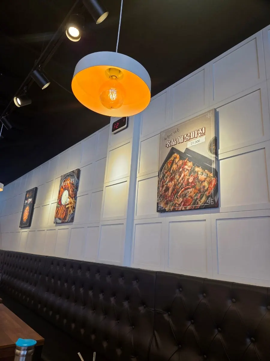 Restaurant seating with generously spaced tables