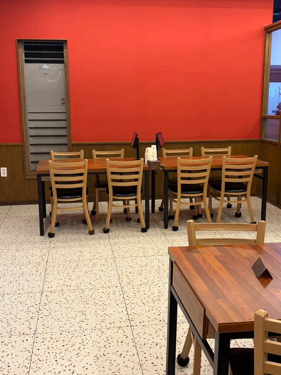 Spacious dining hall with many seats