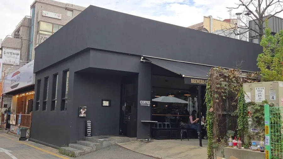Location guide for Brewers Coffee in Sinbu-dong’s dining alley