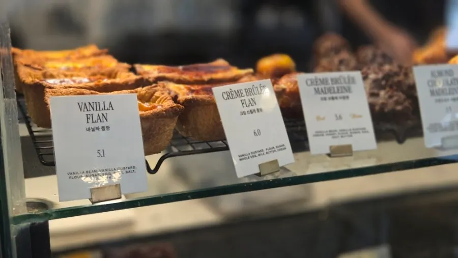 Baked-goods display at Brewers Coffee