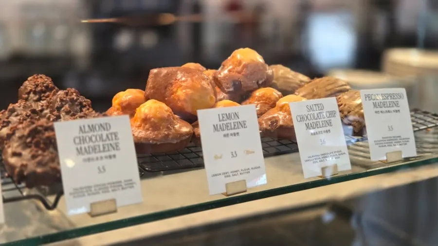 A variety of French-style baked goods