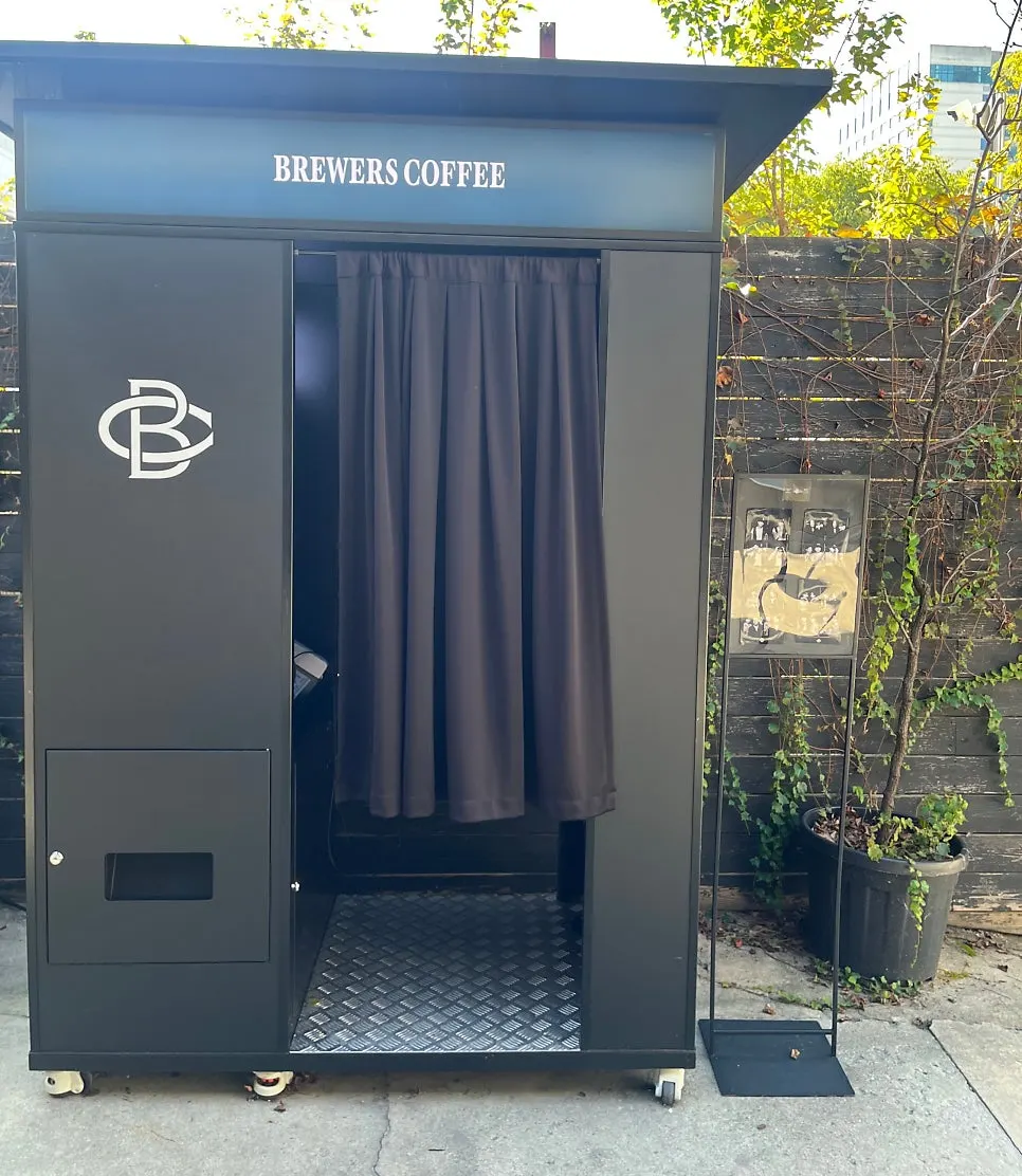 Outdoor terrace seating at the café