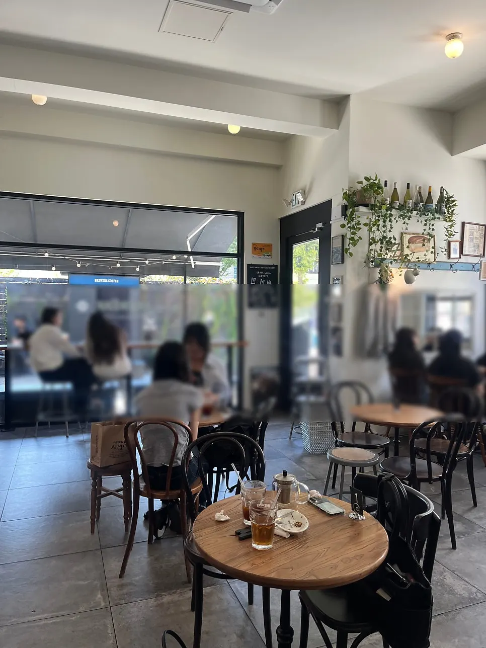 Interior seating view of Brewers Coffee
