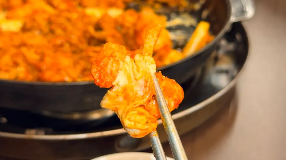 Tender chicken well coated in sauce