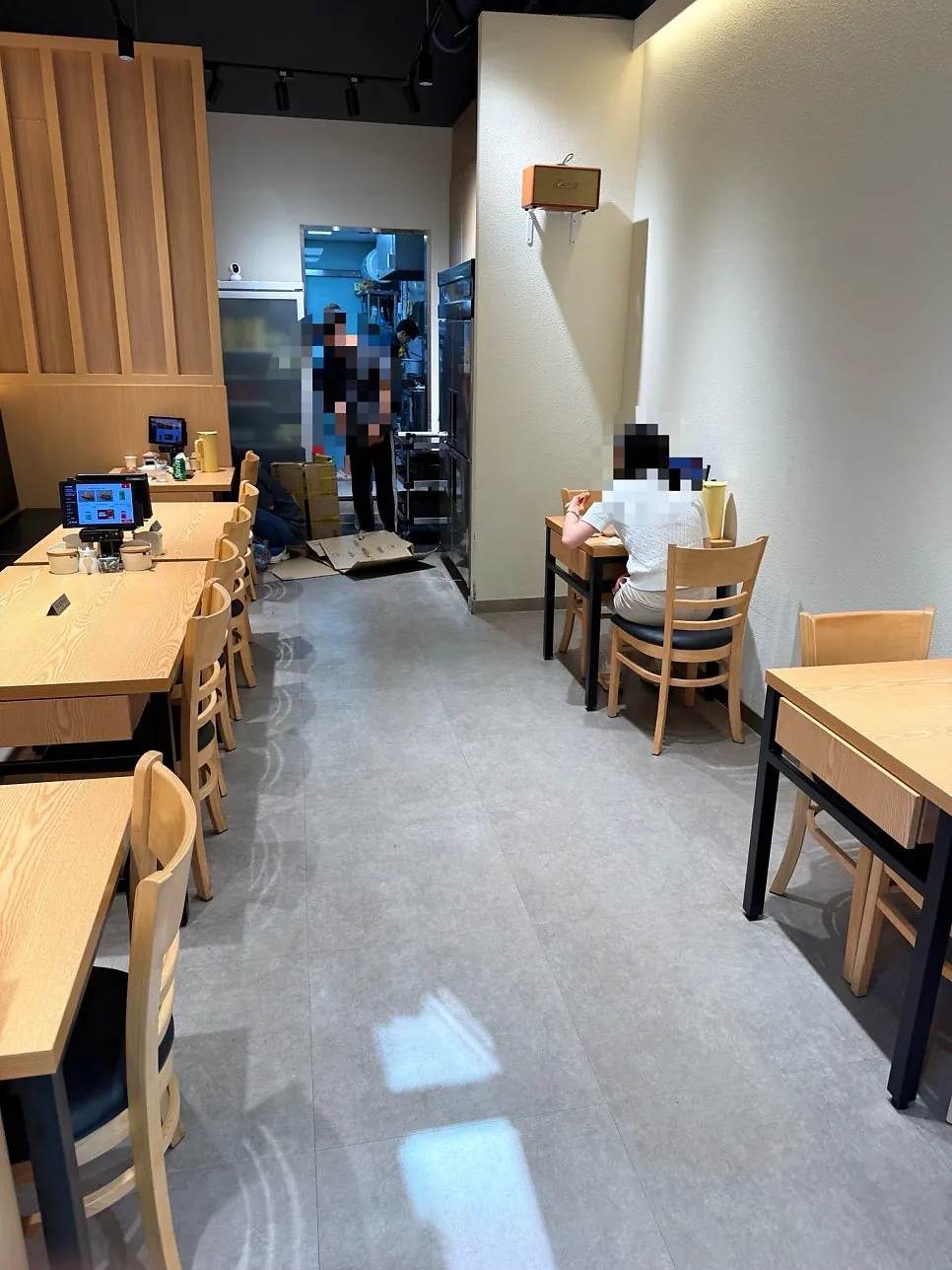 Seating along both walls at Ganghan Sushi