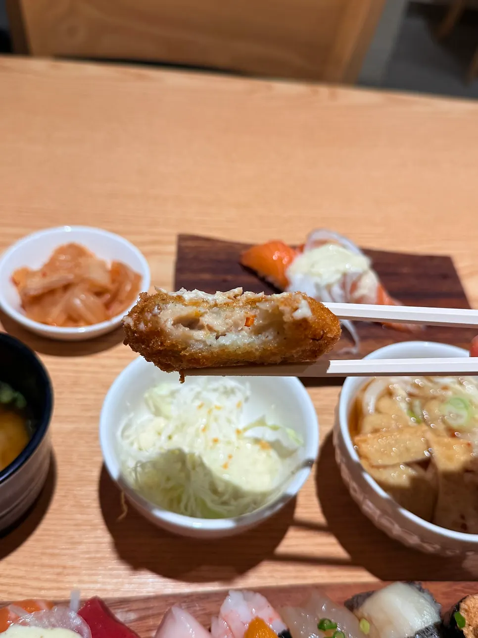 Complimentary croquette side dish