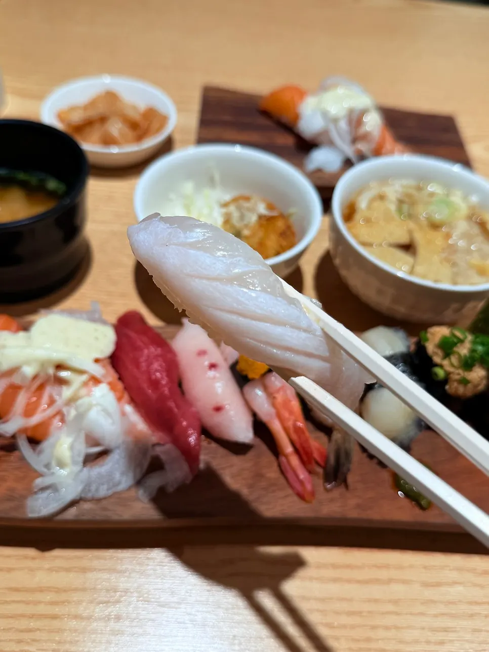 Extra-large flounder belly engawa sushi