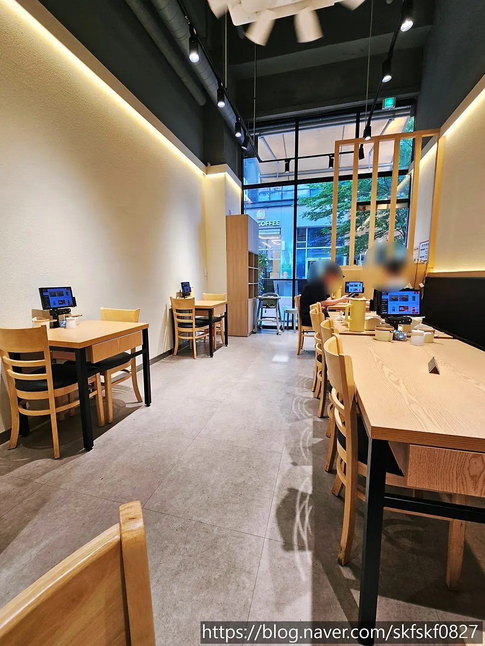 Quiet interior tables at Ganghan Sushi at 2pm