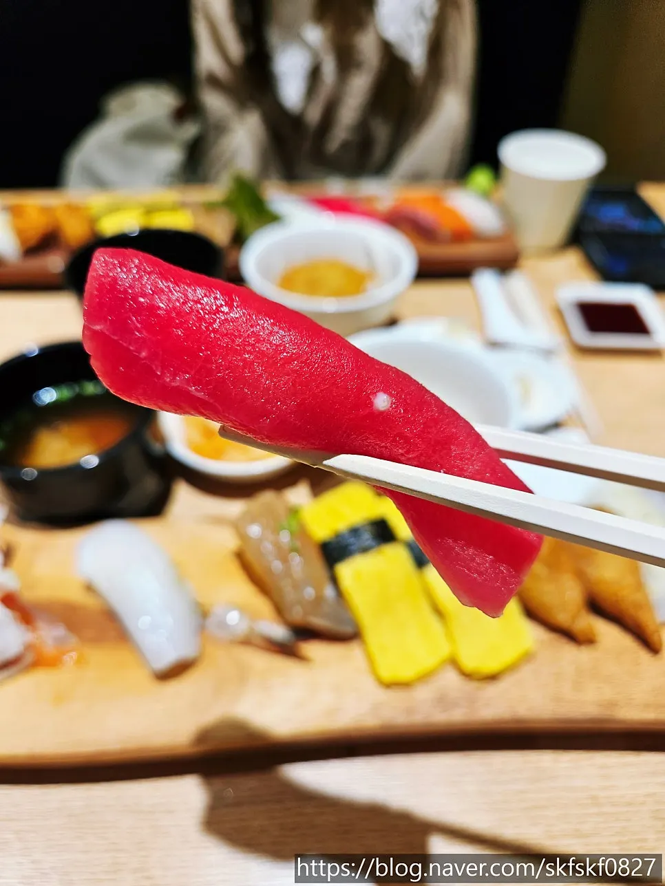 Wasabi served separately on the side