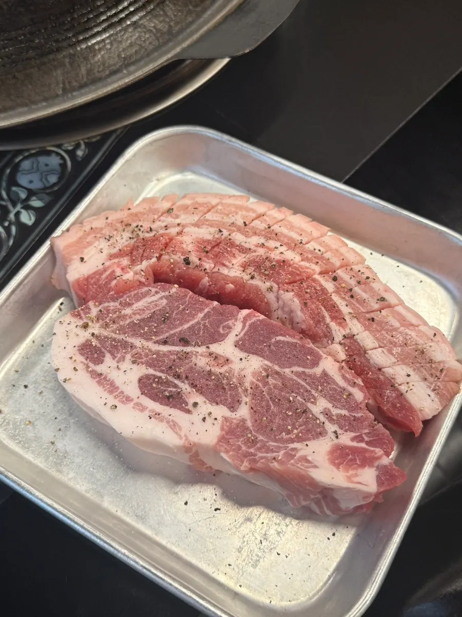 파채와 고사리 콩나물 김치 반찬