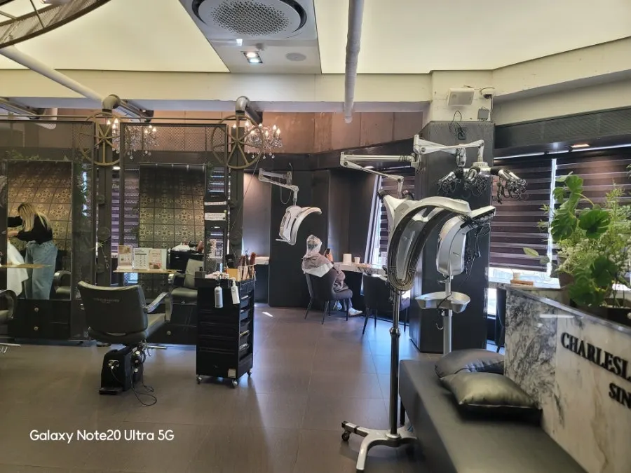 Cozy-lit interior view of the scalp care center