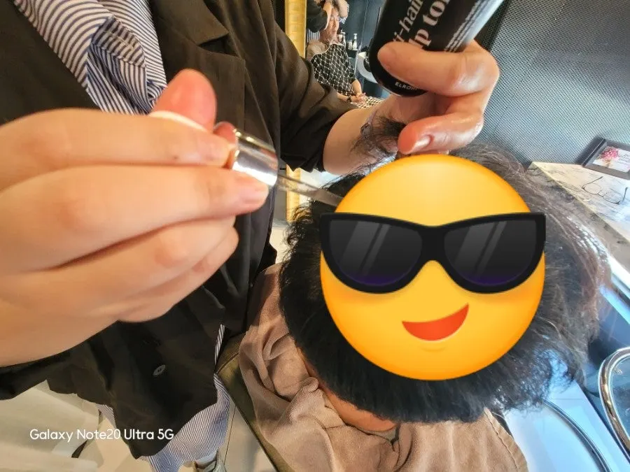 Nutrient ampoule applied along parted sections of the scalp