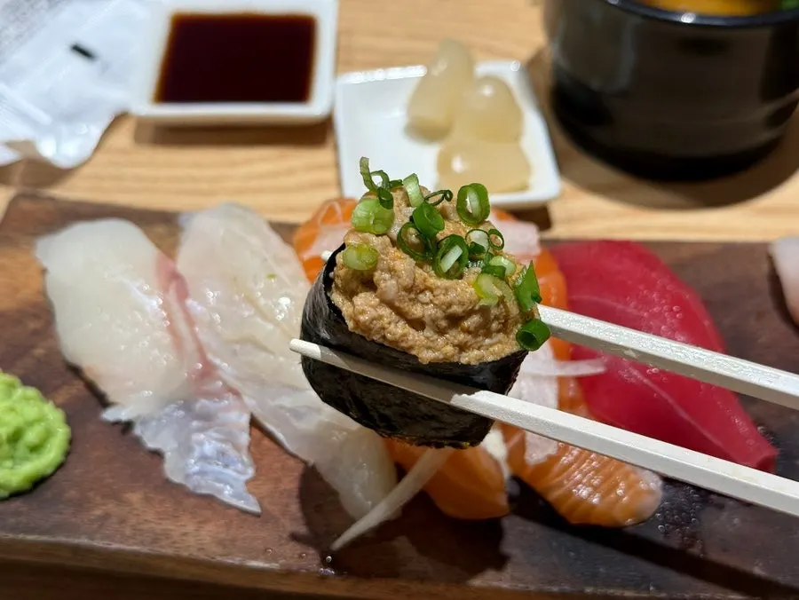 Rich and soft ankimo sushi