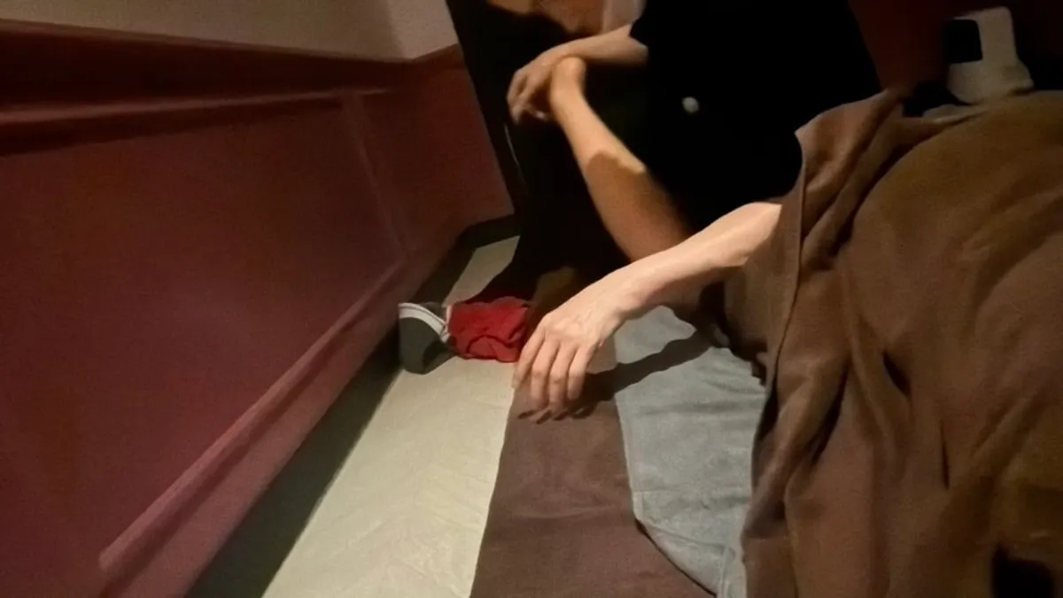 Thai massage using body weight to release muscles