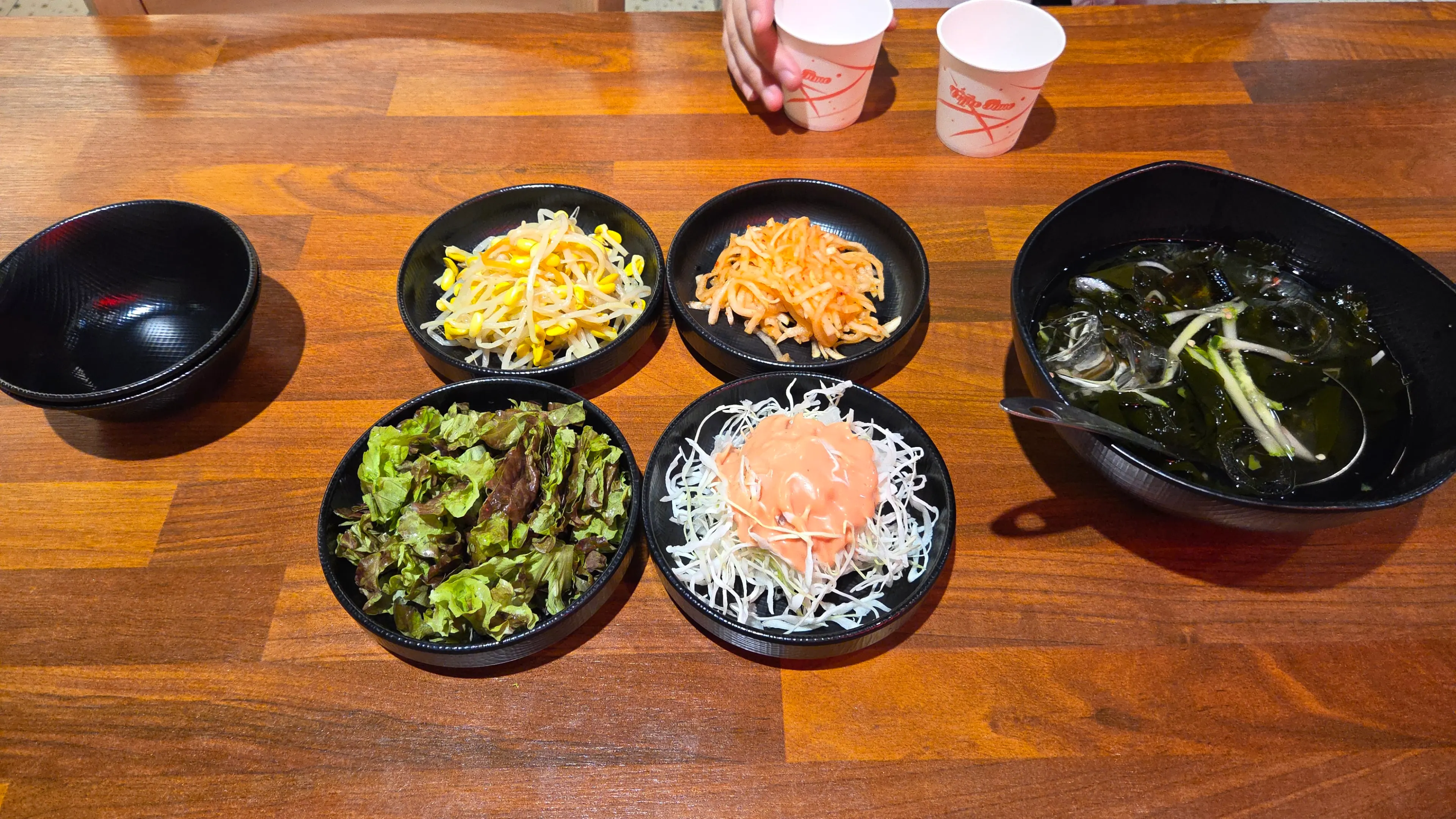 Self-serve bar and side dish area