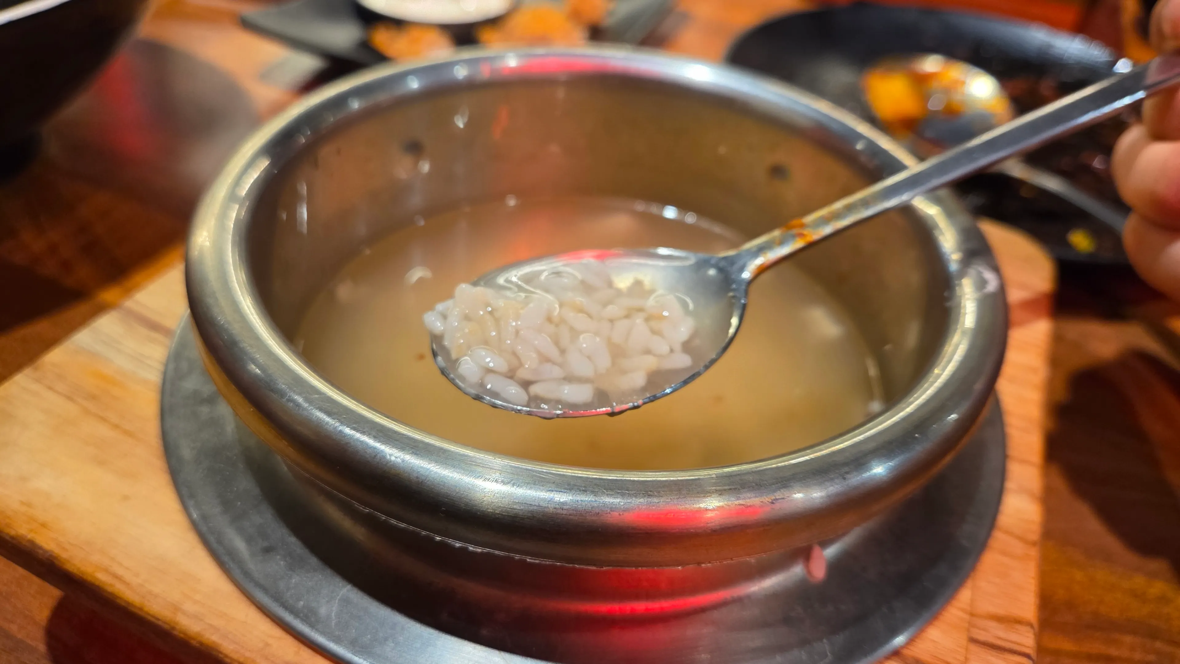 Jjukkumi meal served with shrimp tempura