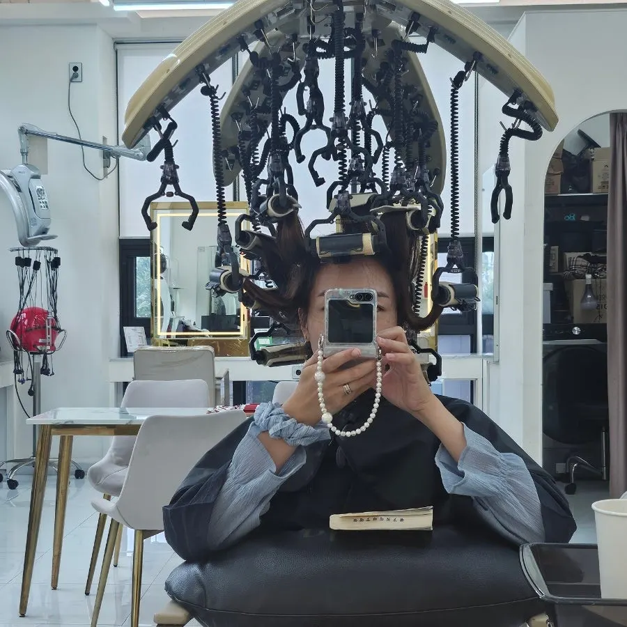 Perm treatment checking hair condition