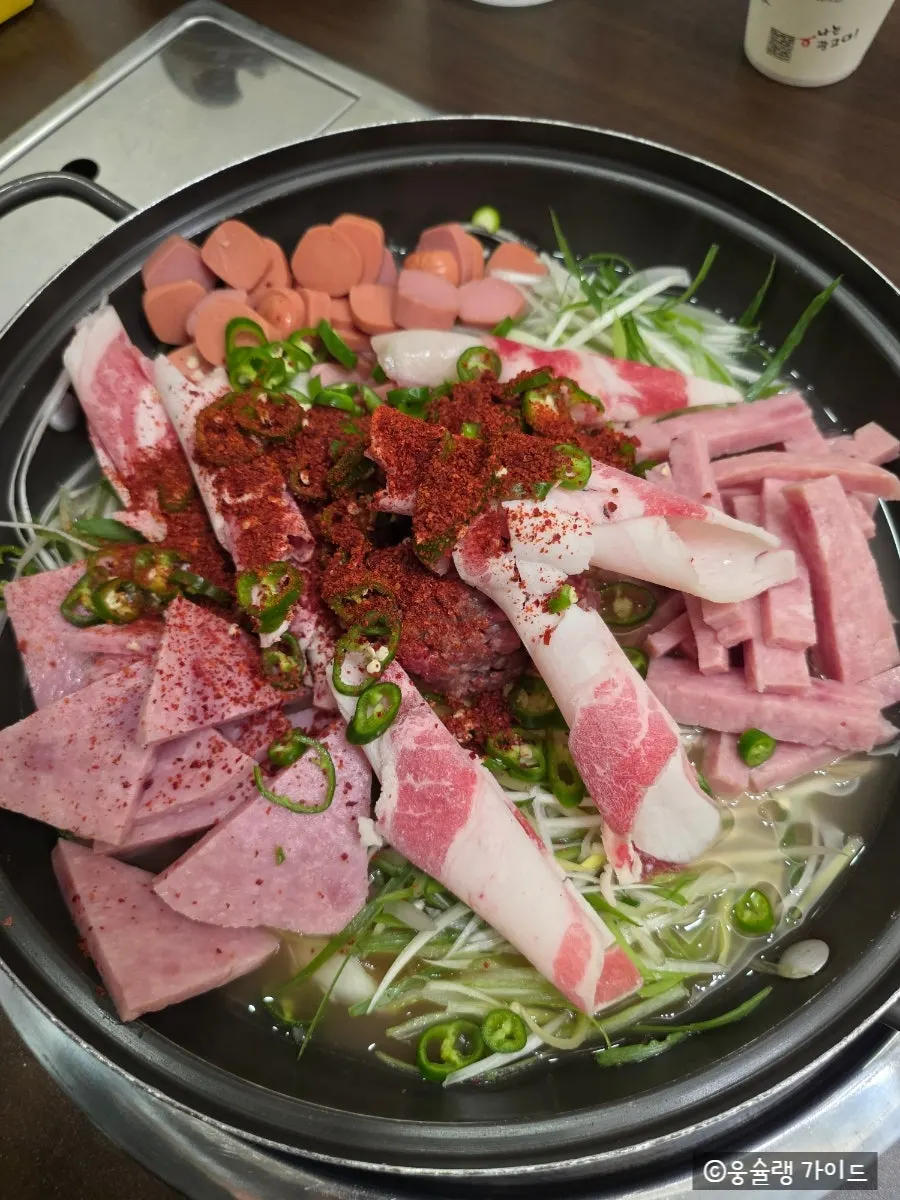 청원식당 청원부대찌개 상차림 세로 사진