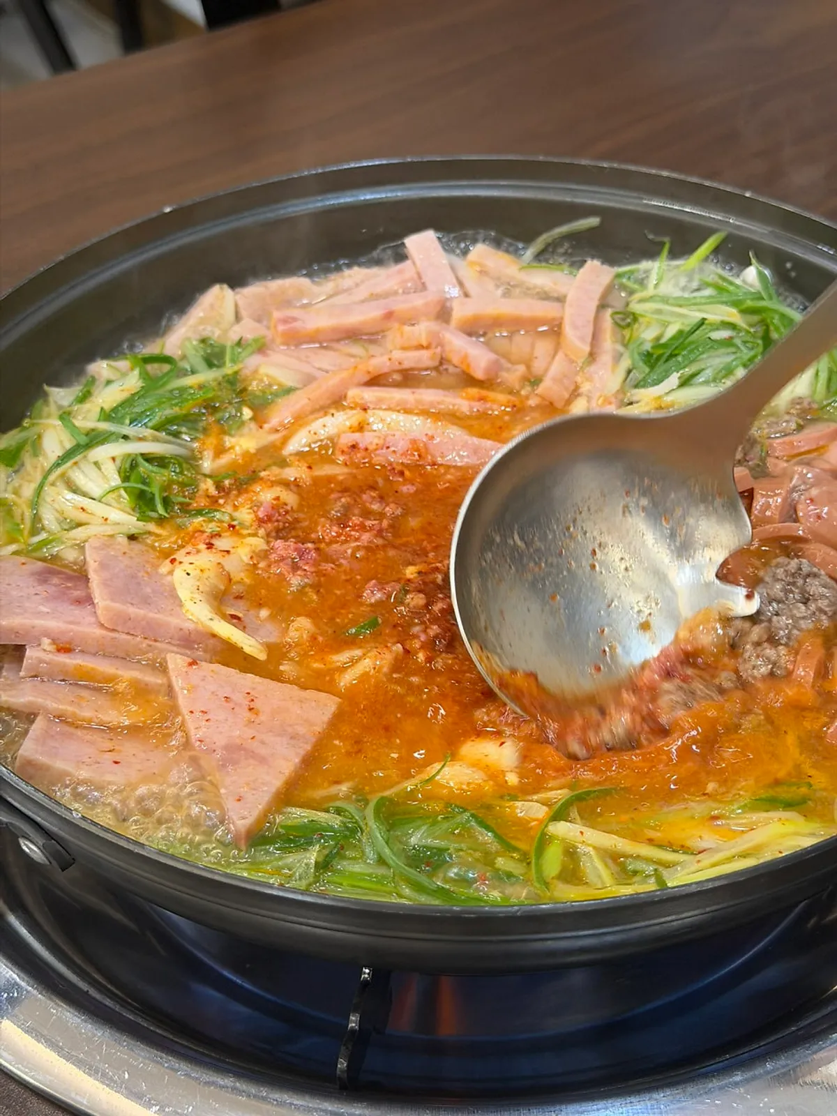 천안 두정동 청원식당 송탄부대찌개 상차림