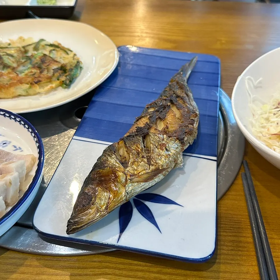 Grilled herring served as a banchan