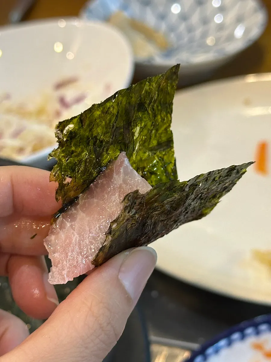 Fatty bigeye tuna sashimi