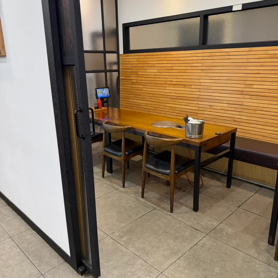 Private room seating good for group dinners